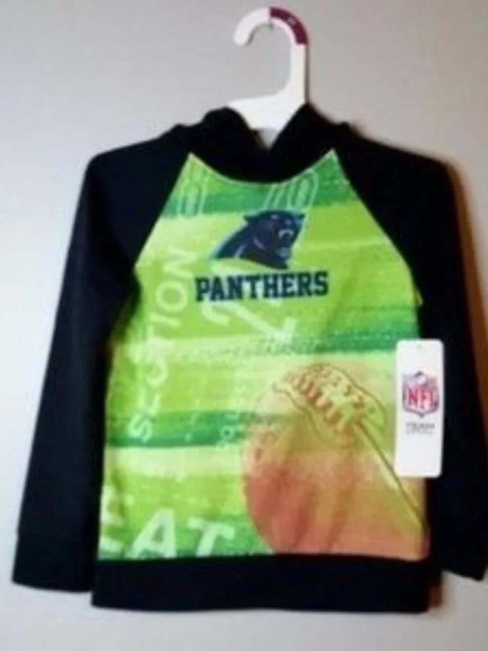 NFL Kids Panthers Hooded Sweatshirt in Green and Black